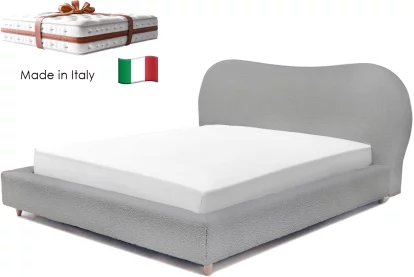 Комплект ліжко та італійській матрас 180*200, Taupe boucle