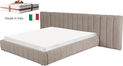 Комплект ліжко та італійській матрас 180*200 з підйомним механізмом, Taupe