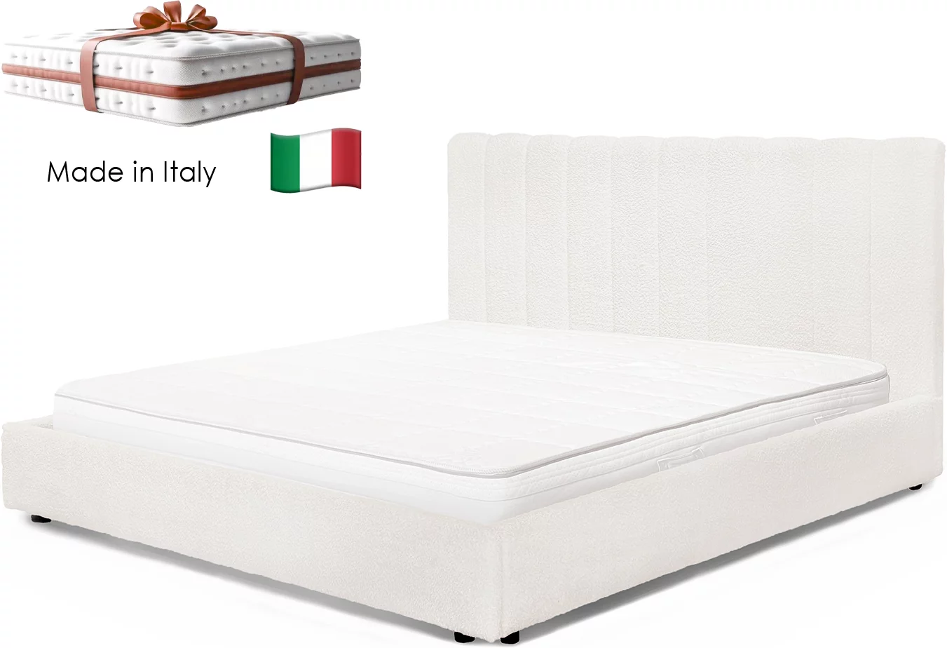 Комплект ліжко та італійській матрас 200*200, Milli sand