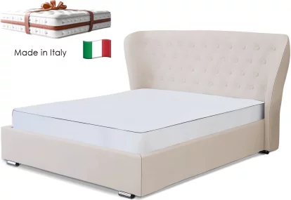 Комплект ліжко та італійській матрас 160*200 з підйомним механізмом, Greek marble velvet