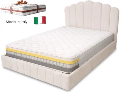 Комплект ліжко та італійській матрас 160*200 з підйомним механізмом, Cream silk