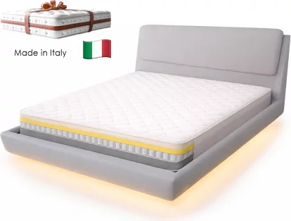 Комплект ліжко та італійській матрас 180*200  led-light, Northern chill cashmere