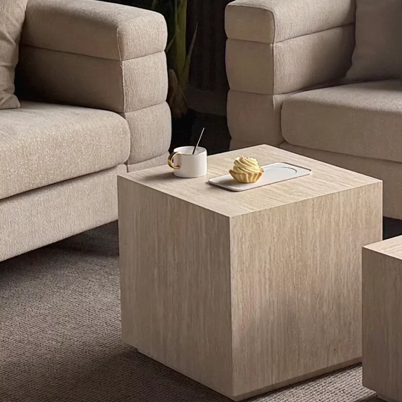 Стіл кавовий 45 см, Travertin