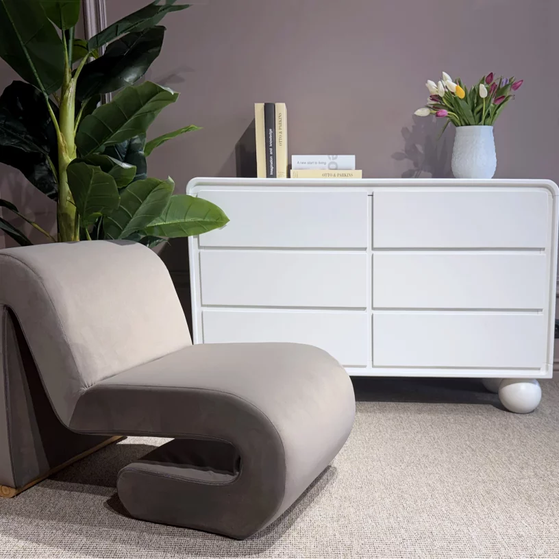 Комод 6 шухлядок, Silk white