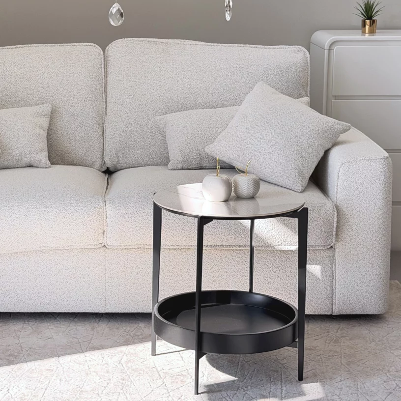 Стіл кавовий , Lilac ice top black base