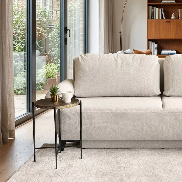 Стіл журнальний 35 см, Brass antique top black base