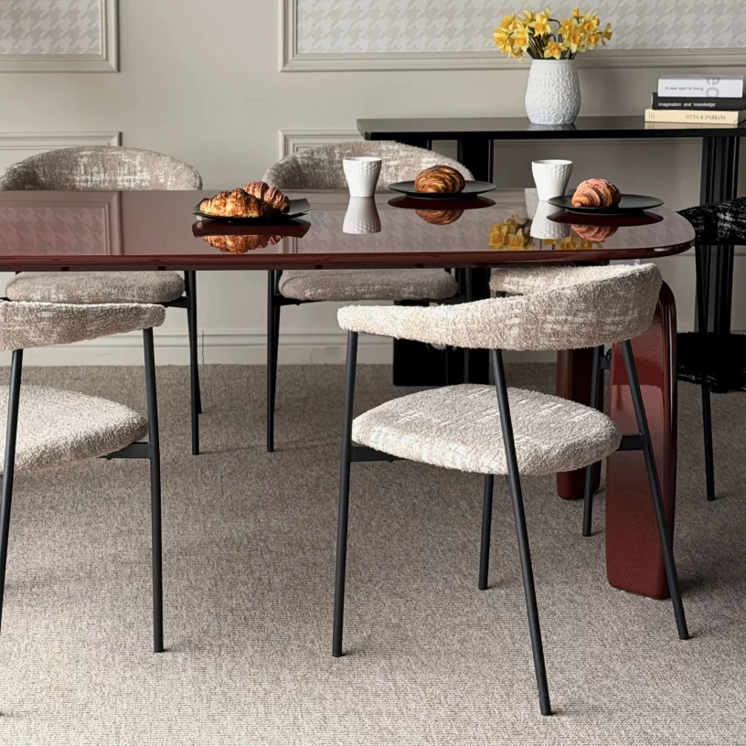 Cтілець обідній з підлокітниками , Sand luxury volcanic black base