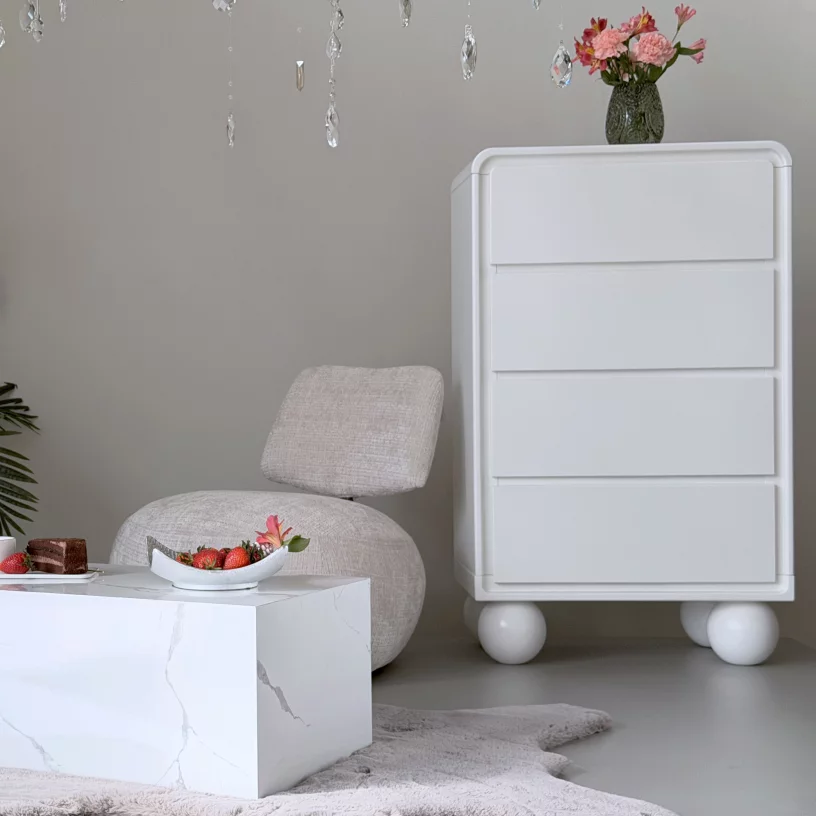 Комод високий , Silk white