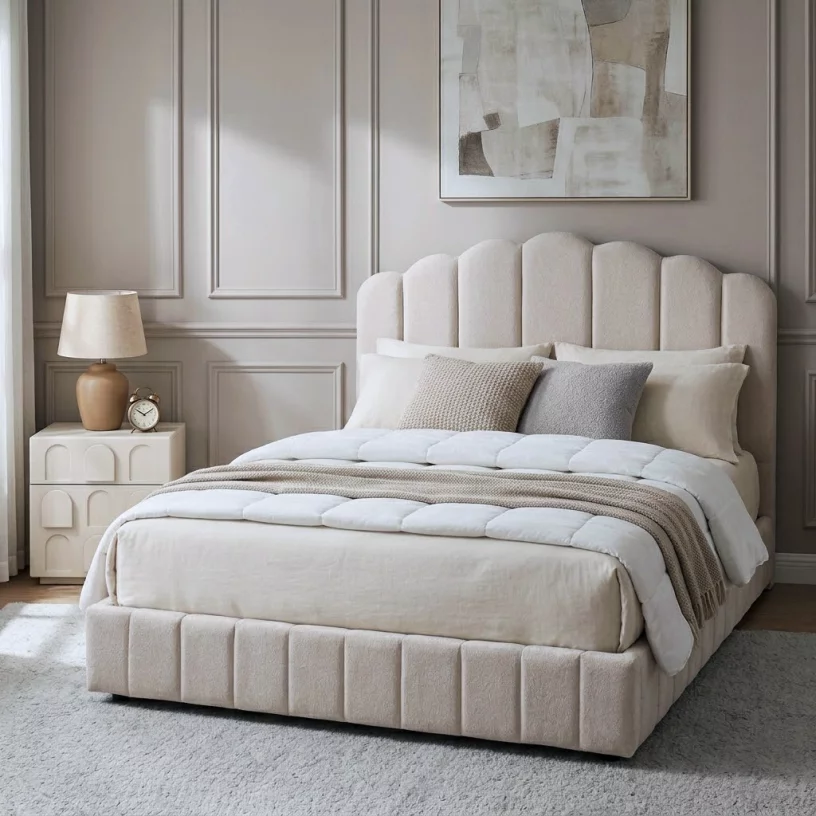 Ліжко 160*200 з підйомним механізмом, Cream silk
