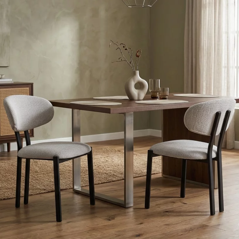 Стілець обідній , Marble linen black base