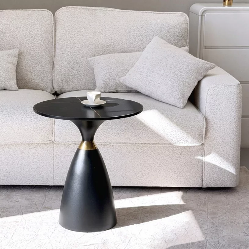 Стіл кавовий 50*50 см, Etna top black base