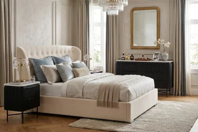 Сет для спальні: ліжко, 2 приліжкові тумбочки, комод , Greek marble velvet
