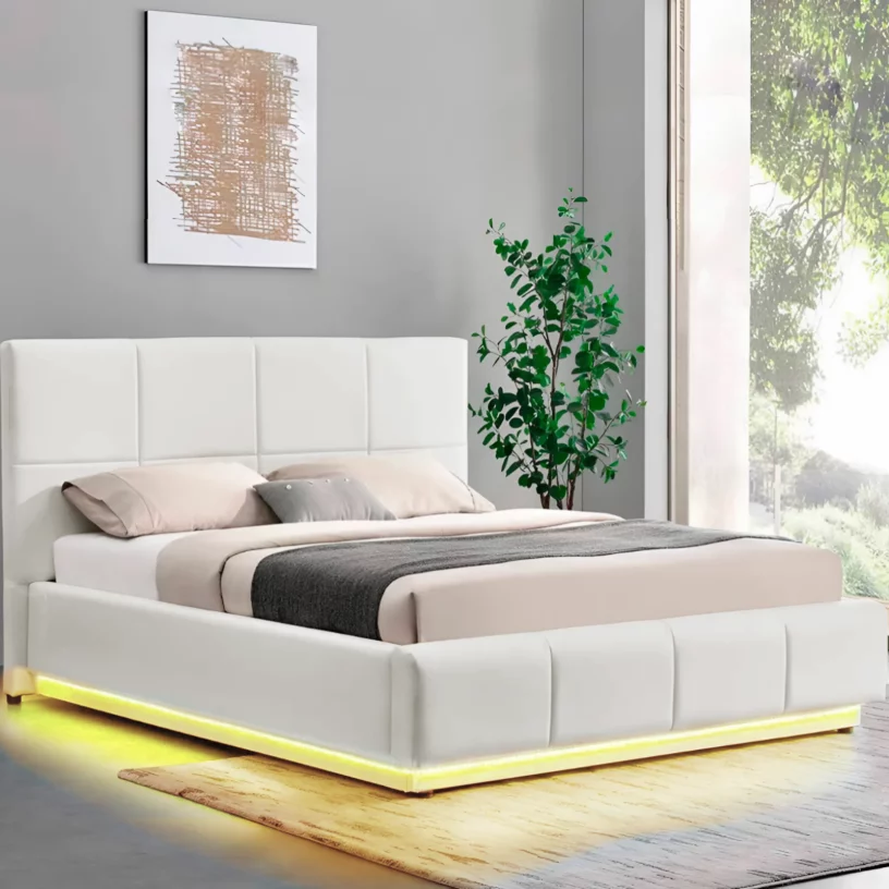 Ліжко 160*200 з підйомним механізмом  led-light, Vanilla charm