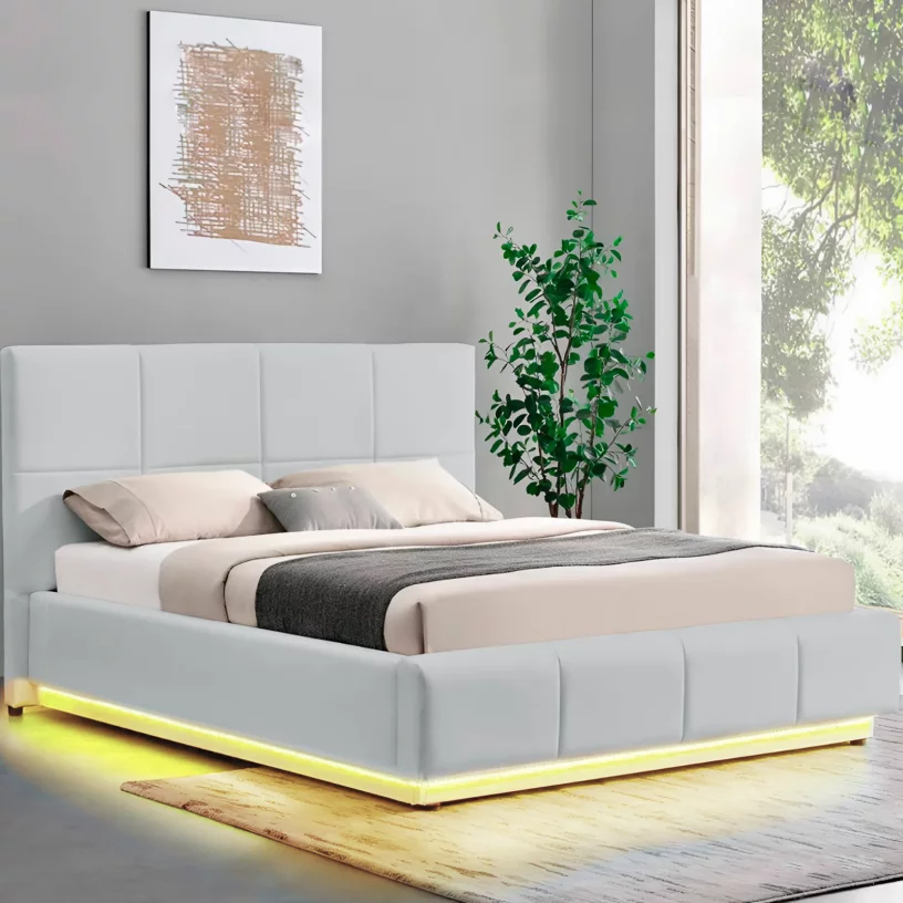 Ліжко 180*200 з підйомним механізмом  led-light, Silver breeze charm