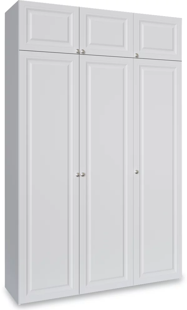 Шафа розпашна 3-дверна з антресолью 150*53*243 см, White