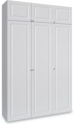Шафа розпашна 3-дверна з антресолью 150*53*243 см, White