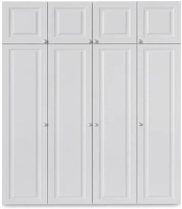 Шафа розпашна 4-дверна з антресолью 200*53*243 см, White