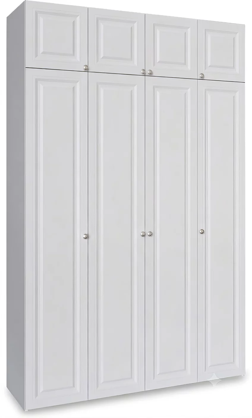 Шафа розпашна 4-дверна з антресолью 200*53*243 см, White