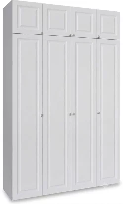 Шафа розпашна 4-дверна з антресолью 200*53*243 см, White