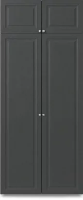 Шафа розпашна 2-дверна з антресолью 100*53*243 см, Anthracite