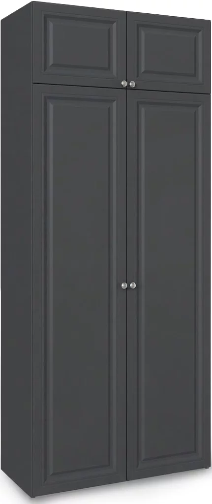 Шафа розпашна 2-дверна з антресолью 100*53*243 см, Anthracite