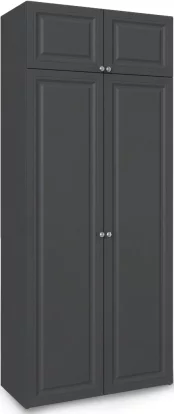 Шафа розпашна 2-дверна з антресолью 100*53*243 см, Anthracite