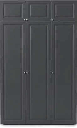 Шафа розпашна 3-дверна з антресолью 150*53*243 см, Anthracite