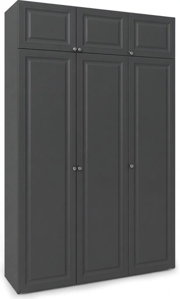 Шафа розпашна 3-дверна з антресолью 150*53*243 см, Anthracite