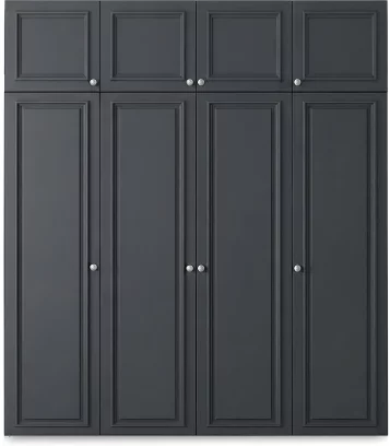 Шафа розпашна 4-дверна з антресолью 200*53*243 см, Anthracite