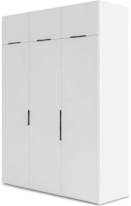 Шафа розпашна 3-дверна з антресолью 150*53*243 см, White