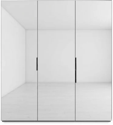 Шафа розпашна 3-дверна 150*53*203 см, Mirror anthracite