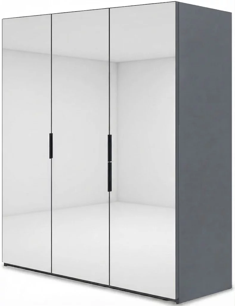 Шафа розпашна 3-дверна 150*53*203 см, Mirror anthracite