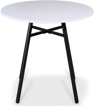 Стіл обідній 80, White top black base