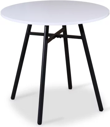 Стіл обідній 80, White top black base