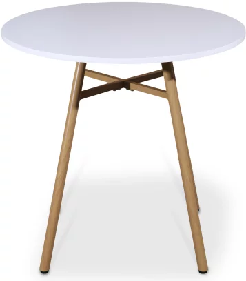 Стіл обідній 80, White top light oak fusion