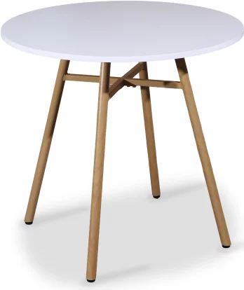 Стіл обідній 80, White top light oak fusion