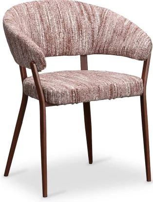 Cтілець обідній з підлокітниками , Coffee tweed walnut metal fusion