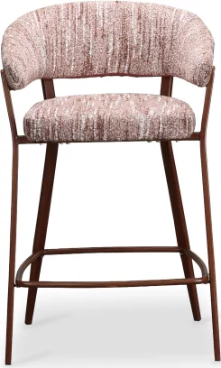 Напівбарний стілець , Coffee tweed walnut metal fusion