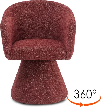 Cтілець обідній з підлокітниками поворотний 360°, Merlot vein