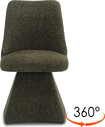 Стілець обідній поворотний 360°, Green onyx