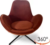 Крісло, Saffron velvet поворотне 360°