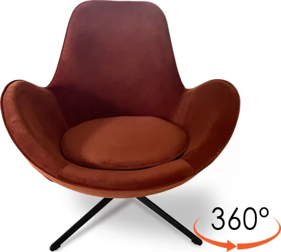 Крісло поворотне 360°, Saffron velvet